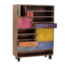 Libreria in Legno di Cedro Multicolor