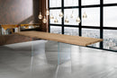 Tavolo Allungabile 140/200x80x76 cm in Vetro Temperato Tommy Trasparente