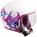 Casco Demi-Jet per Bambini Visiera Sagomata CGM Sport 205G Fucsia 