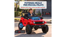 Macchina Elettrica per Bambini Licenza Jeep Wrangler Rubicon 12V con Sedili in Pelle e Telecomando Rosso 