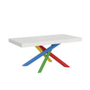 Tavolo Allungabile 200-304x90x77 cm Volantis Bianco Frassino Telaio 4B 