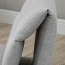 Poltrona da Terra 71x72x60 cm Schienale Reclinabile in Tessuto Grigio Chiaro