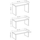Set 3 Pezzi Tavolini da Caffè per Salotto Design Rettangolare Moderno Sovrapponibile Legno Quercia      