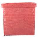 Pouf Contenitore 30x30xh30 cm in Similpelle Rosa