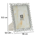 Cornice Hollow 26x2,2x31,3 cm in Resina e Vetro Argento      