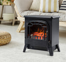 Camino Elettrico da Terra Effetto Fiamma 1800W Nero 