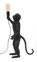 Lampada da Tavolo Monkey Nero 26x34x55 cm in Resina Nero      