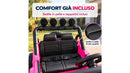 Macchina Elettrica per Bambini Licenza Jeep Wrangler Rubicon 12V con Sedili in Pelle e Telecomando Fucsia 