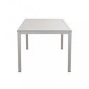 Tavolo Milo 150x90x74 h cm in Alluminio Tortora