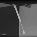 Pistone a Gas per Ante a Ribalta 5 Kg Corsa 80 mm Grigio Metallizzato 10 Pezzi Emuca