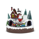 Villaggio Natalizio 20x20x16 cm con Trenino Luci Suoni e Movimento