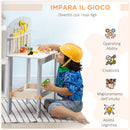 Banco da Lavoro Giocattolo con 31 Accessori 53x31x77 cm in Legno Grigio