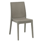Sedia da Giardino 55x46x85 cm in Polipropilene Tortora