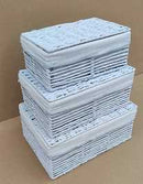 Set 3 Scatole paper hilary bianco 