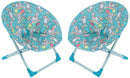 Set 2 Sedie da Giardino Pieghevoli per Bambini in Ferro Soriani Moonchair Unicorno