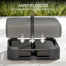 Base per Ombrellone Riempibile con Sabbia per Pali da Ø48 mm in Plastica e Tessuo Oxford Nero      