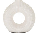 Lampada da Tavolo Seta Bianca 28,5x15x43 cm in Ceramica e Ferro e Tessuto Bianco      