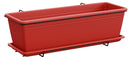 Vaso 40x17x14,5 cm in Polipropilene con Supporto Kit Cassetta Mare 40 Scarlet
