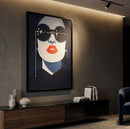 Stampa con LED su Tela Cecille 80x4x120 cm in Tela e Plastica e MDF Multicolor      