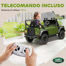 Macchina Elettrica per Bambini Licenza Ufficiale Land Rover Defender 12V con Telecomando Verde  