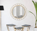 Specchio Hearts 80x2,5x80 cm in Ferro e MDF e Specchio Oro      
