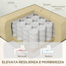 Poltrona Reclinabile Manualmente a 60° 69x91,5x103 cm con Poggiapiedi Extra Imbottita in Tessuto Crema  
