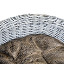 Cuccia Interno per Animali Domestici con cuscino Grigio marrone 57x46x17.5 cm 