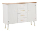 Mobile Matera 117x90x37 cm in Legno MDF e Ferro Bianco/Marrone