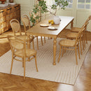 Tappeto Moderno Antiscivolo 230x160x1,7A cm con Design di Linee in Poliestere e Cotone Crema      