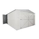Casetta Box da Giardino in Lamiera di Acciaio Porta Utensili 360x514x230 cm Enaudi Bianca