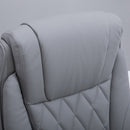 Sedia Poltrona Presidenziale da Ufficio 69,5x76x113-121 cm in Similpelle Grigia
