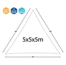 Tenda Vela da Giardino Triangolare 5x5x5 m Rizzetti Avorio