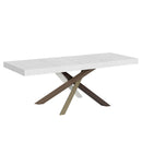 Tavolo Allungabile 160-420x90x77 cm Volantis Premium Bianco Frassino Telaio 4C 