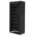 Scarpiera Salvaspazio 10 Ripiani 61,5x31x5x173,5 cm Rizzetti Nera