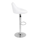 Set 2 Sgabelli Alti in Similpelle Imbottita Rizzetti Anshar Bianchi