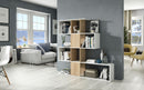 Mobile a Scaffali Libreria 4 Livelli in Legno 145x29x145 cm Rizzetti Elche Bianco