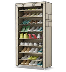 Scarpiera Salvaspazio 10 Ripiani 60x30x160 cm Rizzetti Beige