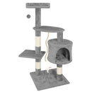 Albero Tiragraffi con Cuccia per Gatti H112 cm Rizzetti Picasso Grigio