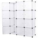 Armadio Guardaroba Modulare 12 Cubi 112x37x148 cm Rizzetti Bianco