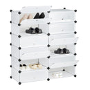Armadio Guardaroba Modulare 12 Scomparti 95x37x107 cm Rizzetti Bianco