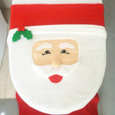 Completo Bagno Natalizio Copriwater Tappetino e Portarotolo Rizzetti Babbo Natale
