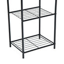 Portapiante Scaffale Metallico con 3 Ripiani Decorativi Portafiori 38x29.5x90 cm 