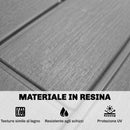 Baule da Giardino 114L in Resina Impermeabile e Anti UV con Chiusura a Chiave, 56x44x54 cm, Grigio      