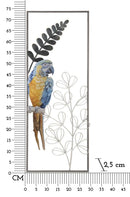 Pannello Parrot 28,6x2,5x74,3 cm in Ferro Multicolor      