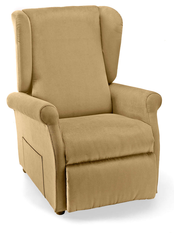 Poltrona Alzapersona Elettrica 2 Motori 75x107x84 cm in Tessuto Dispositivo Medico 1 Beige sconto