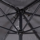 Ombrellone da Giardino Cuba Ø 300x236 cm Struttura in Acciaio e Copertura in Poliestere Grigio      