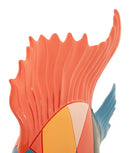 Decorazione Pesce Rubic 28x8x25 cm in Resina Multicolor      
