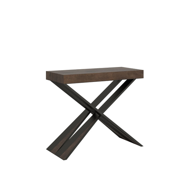 sconto Consolle Allungabile 90-196x40x77 cm in Nobilitato Marrone