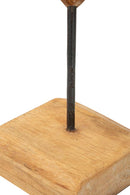 Scultura Dobu 25x12x45 cm in Teak Riciclato         