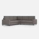 Divano Angolare 5 Posti 226x226x85 cm Sakar in Tessuto Grigio